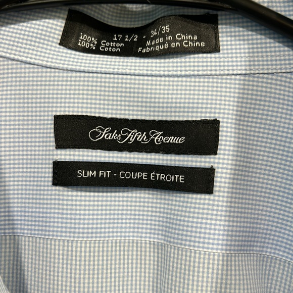 Men’s Saks Fifth Avenue Slim Fit Dress Shirt - Picture 2 of 5